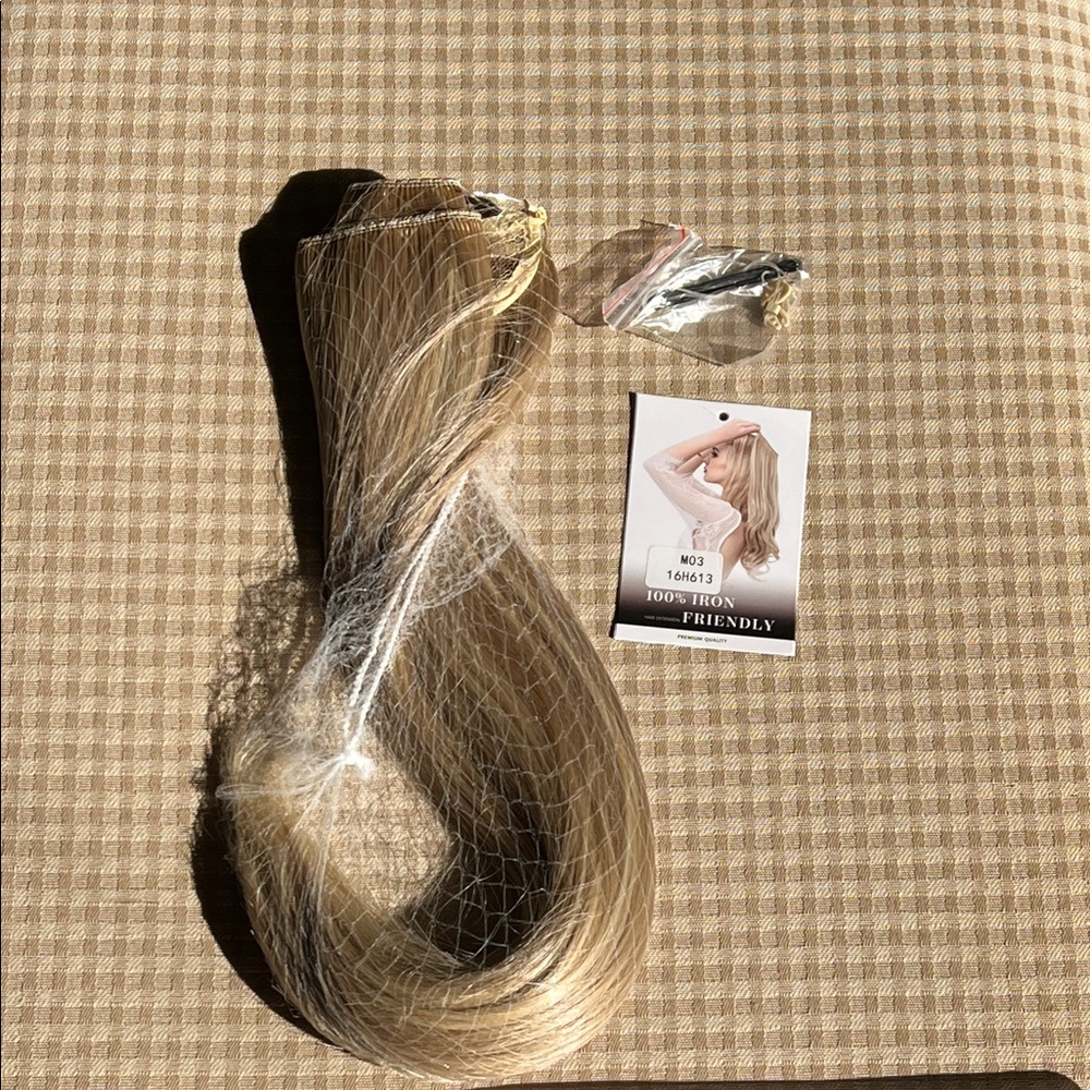 100% Iron Friendly Blonde Hair Extensions - M03 16H613